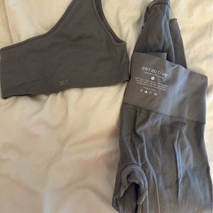 Set active one shoulder top and legging set XS/S